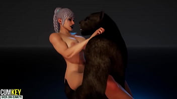 Busty Girl fuck with Werewolf | Huge dick Monster | 3D Porn WildLife